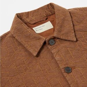 Universal Works Brown Quilted Shirt Jacket